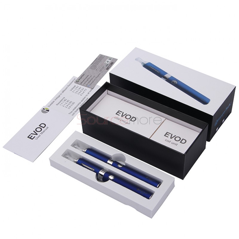 Kanger EVOD Starter Kit with 1.8ml Atomizer and 650mah Battery - Blue US Plug