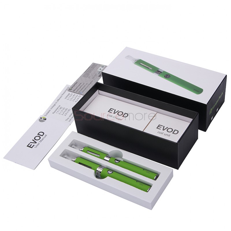 Kanger EVOD Starter Kit with 1.8ml Atomizer and 650mah Battery - Green EU Plug