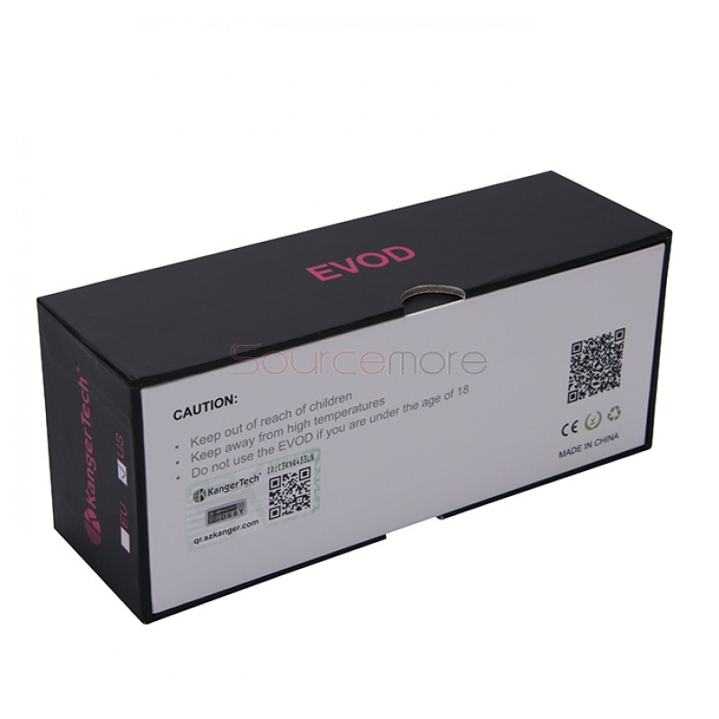 Kanger EVOD Starter Kit with 1.8ml Atomizer and 650mah Battery - Pink EU Plug
