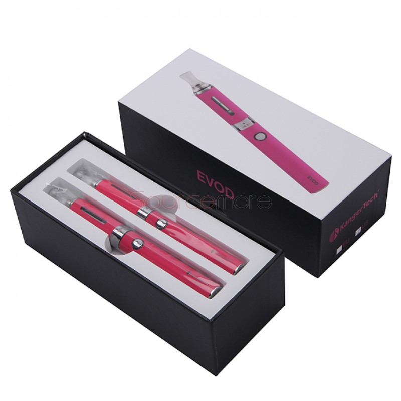 Kanger EVOD Starter Kit with 1.8ml Atomizer and 650mah Battery - Pink EU Plug