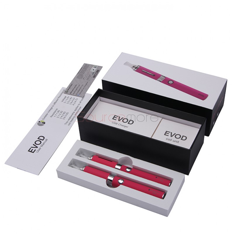 Kanger EVOD Starter Kit with 1.8ml Atomizer and 650mah Battery - Pink EU Plug