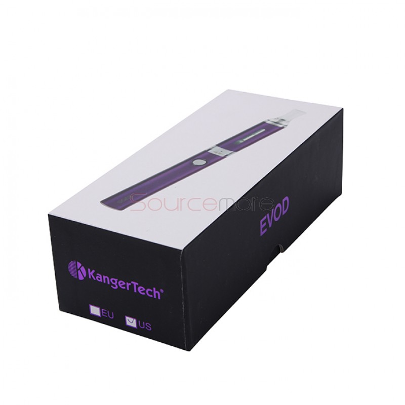 Kanger EVOD Starter Kit with 1.8ml Atomizer and 650mah Battery - Purple US Plug