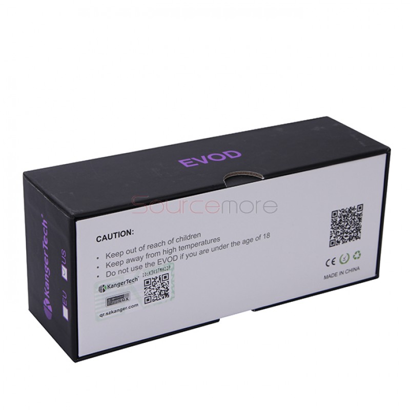 Kanger EVOD Starter Kit with 1.8ml Atomizer and 650mah Battery - Purple US Plug