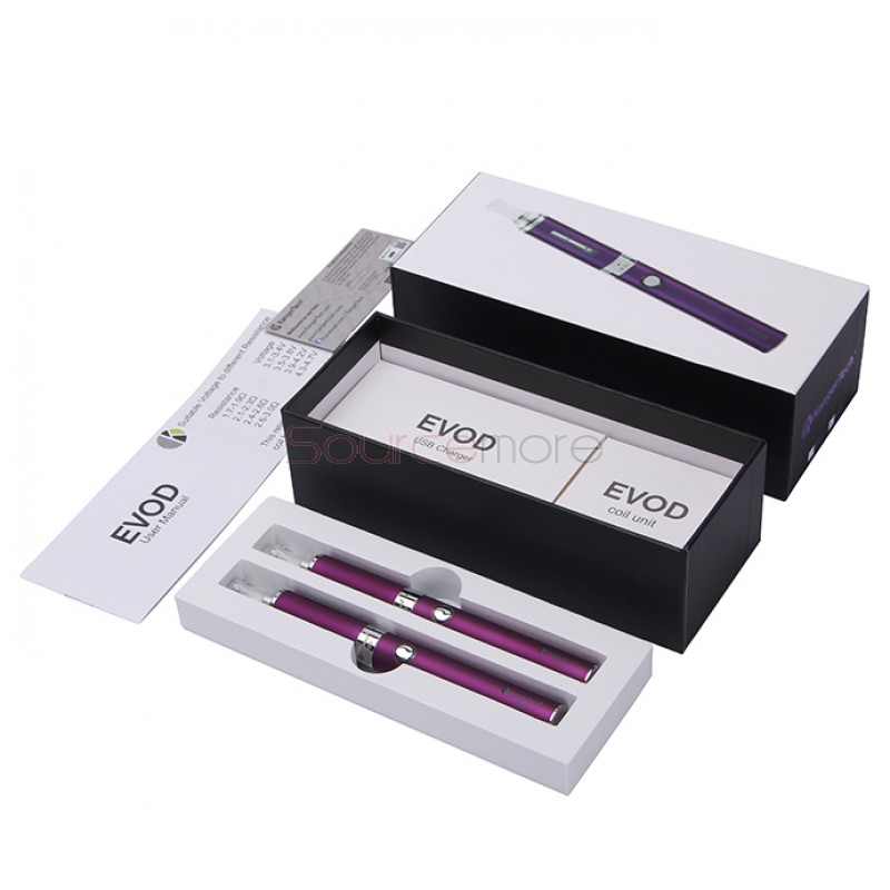 Kanger EVOD Starter Kit with 1.8ml Atomizer and 650mah Battery - Purple US Plug