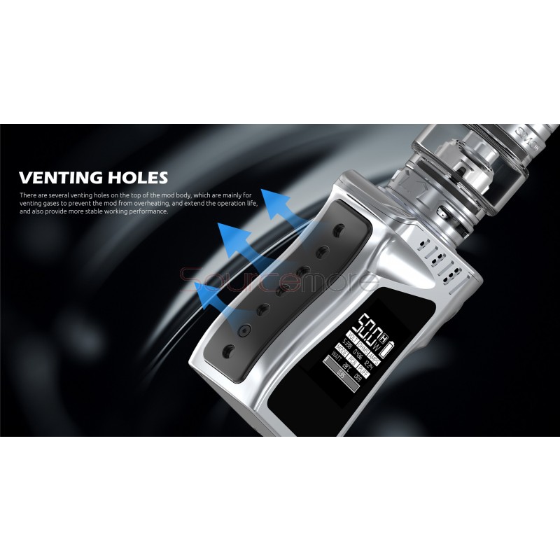 Smok Mag Baby 50W VW/TC Box Mod with 1600mah Built-in Capacity- Silver Black