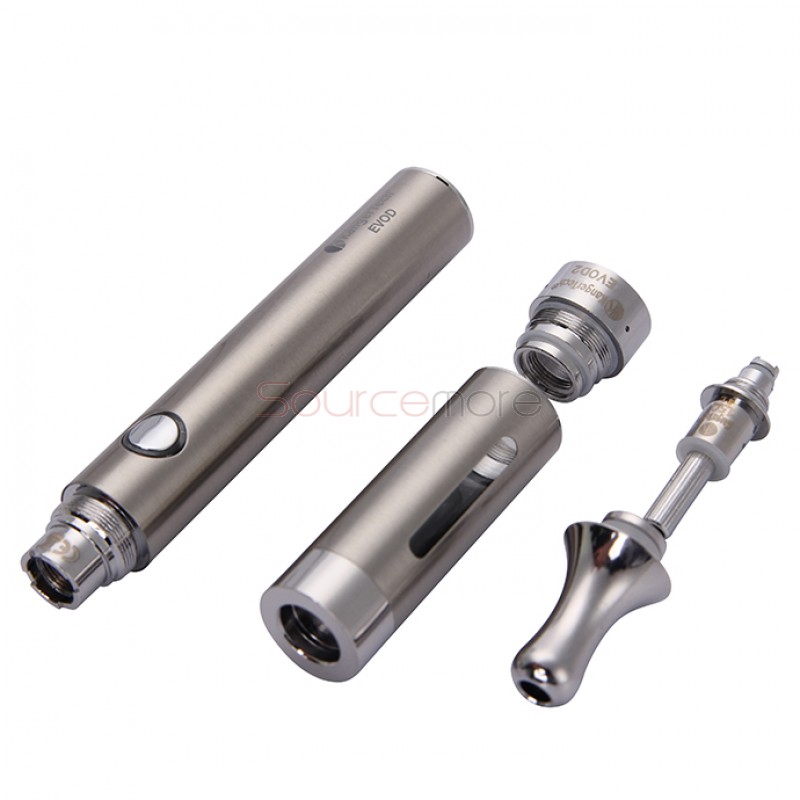 Kanger Evod 2 Starter Kit with 1.6ml Atomizer Double Pack Dual Ecigs kits-Silver US Plug  