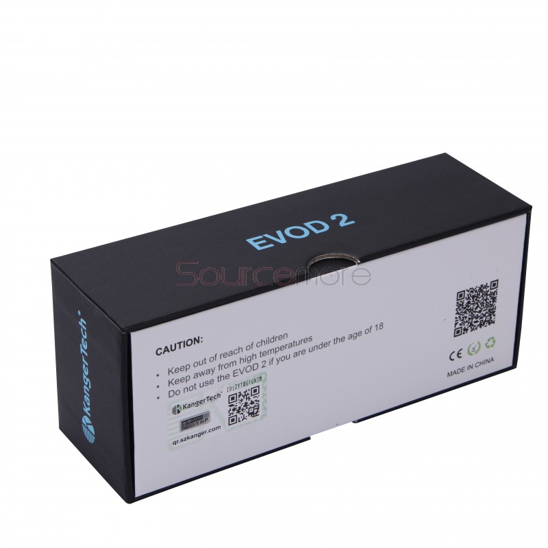 Kanger Evod 2 Starter Kit with 1.6ml Atomizer Double Pack Dual Ecigs kits-Blue EU Plug  