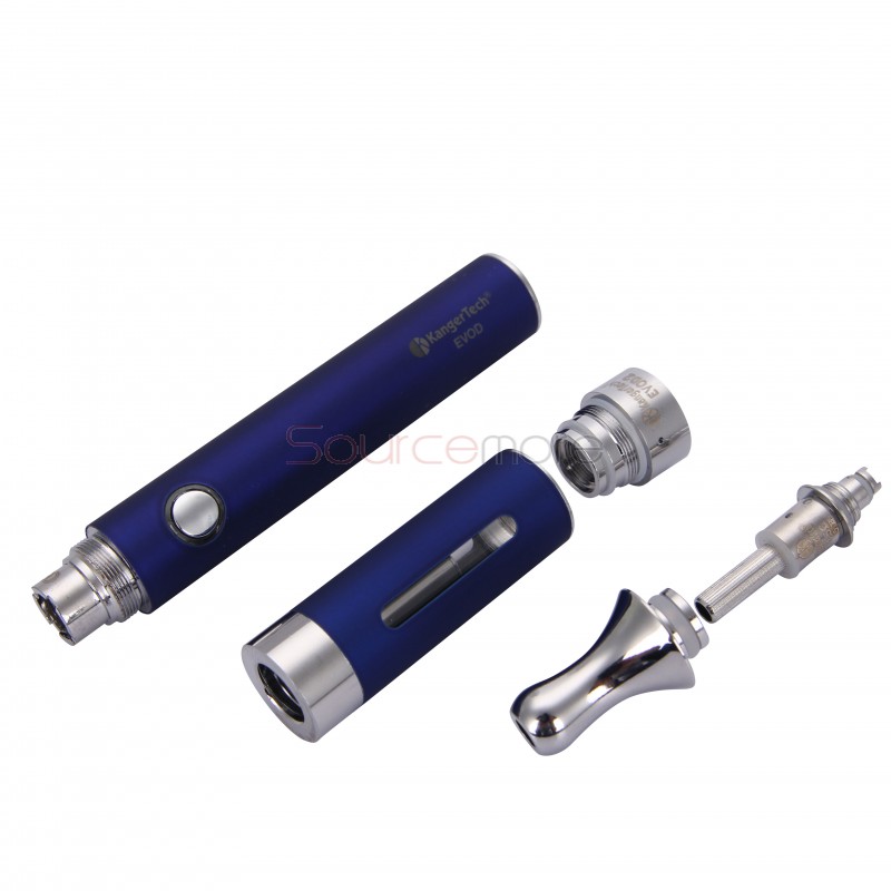 Kanger Evod 2 Starter Kit with 1.6ml Atomizer Double Pack Dual Ecigs kits-Blue EU Plug  