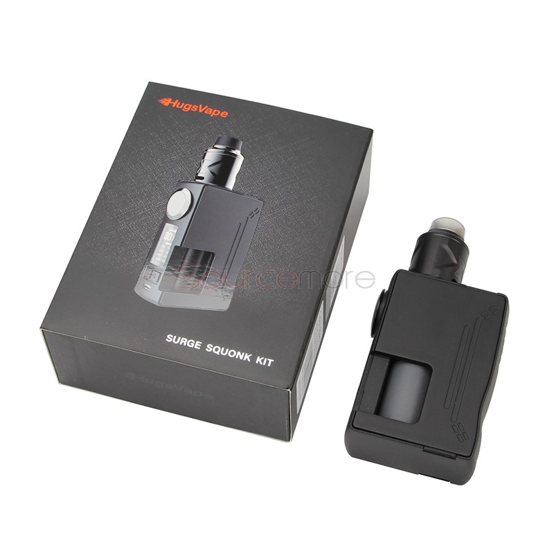 HugsVape Surge Squonk 80W Kit with Piper RDA - Black