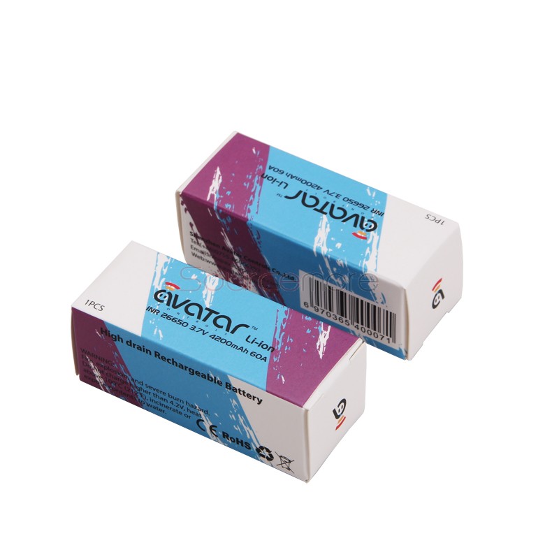 Avatar INR 26650 Rechargeable Li-ion Battery 3.7V 4200mah 2pcs