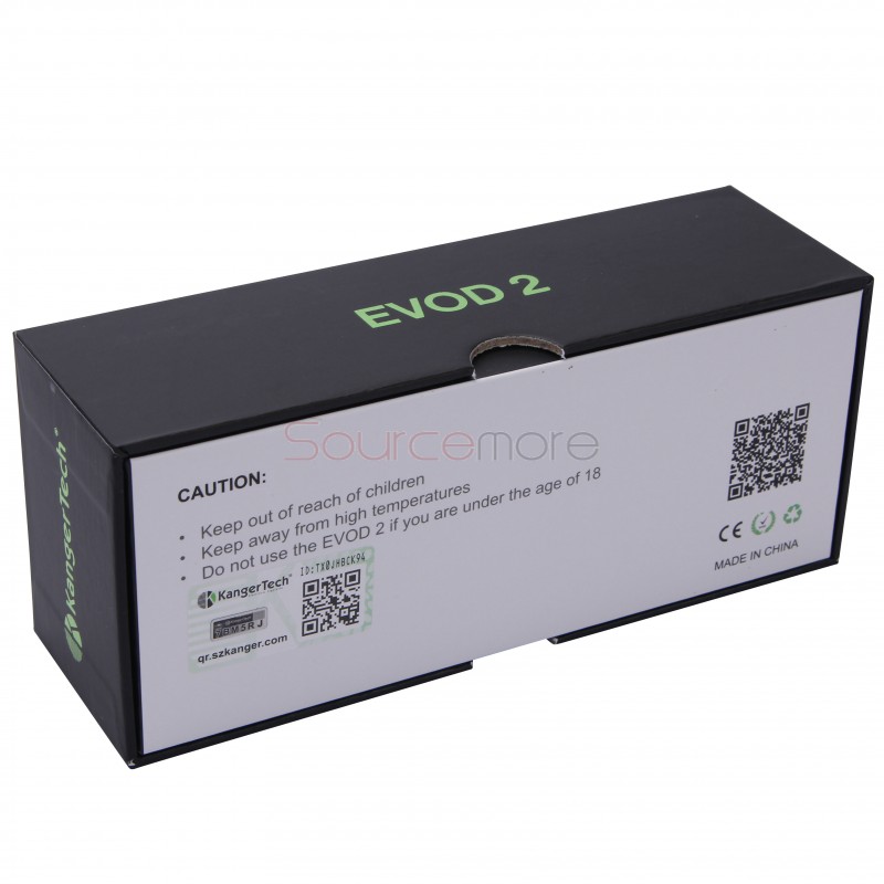 Kanger Evod 2 Starter Kit with 1.6ml Atomizer Double Pack Dual Ecigs kits-Green US Plug  