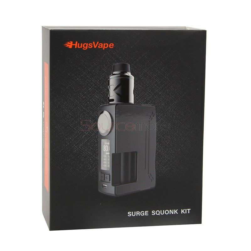 HugsVape Surge Squonk 80W Kit with Piper RDA - Silver