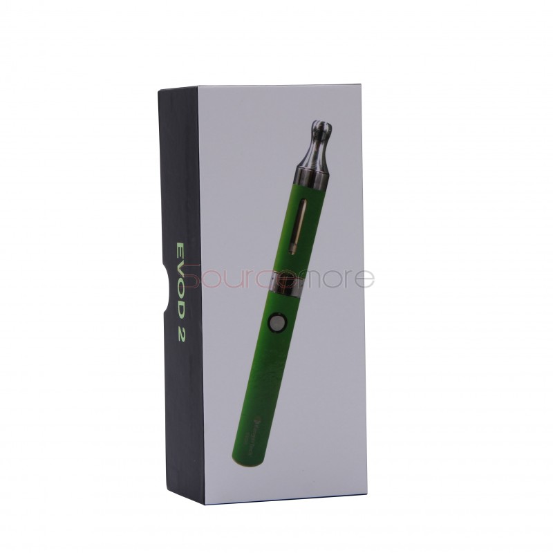 Kanger Evod 2 Starter Kit with 1.6ml Atomizer Double Pack Dual Ecigs kits-Green EU Plug  