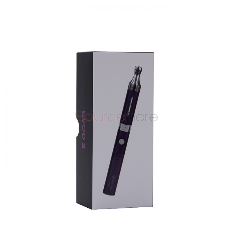 Kanger Evod 2 Starter Kit with 1.6ml Atomizer Double Pack Dual Ecigs kits-Purple EU Plug  