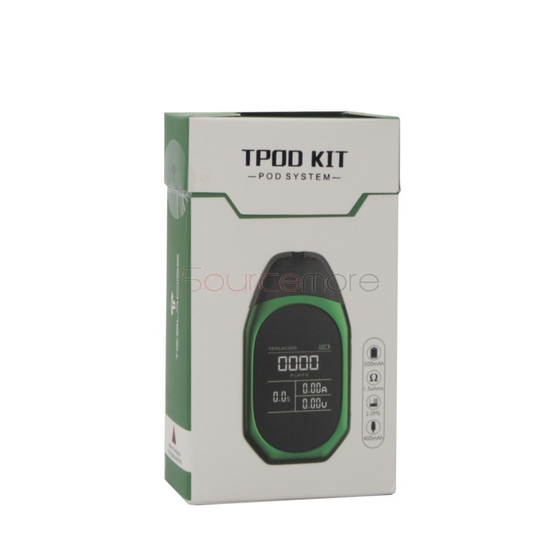 Tesla Tpod Pod Vape Kit with 2ml Capacity - Green