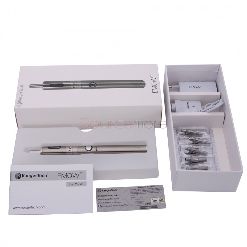 Kanger EMOW Starter Kit 1300mah Battery 1.8ml with EU Plug -Silver 