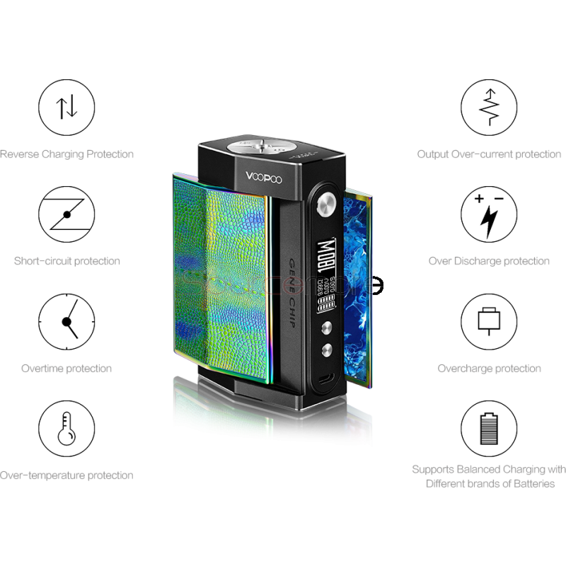 VOOPOO TOO 180W TC Box Mod Silver Frame Edition - Ditch Dark