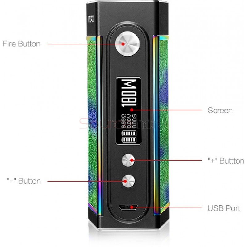 VOOPOO TOO 180W Box Mod Black Frame - Ditch Dark