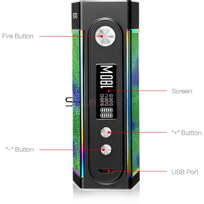 VOOPOO TOO 180W TC Box Mod Silver Frame Edition - Ditch Dark