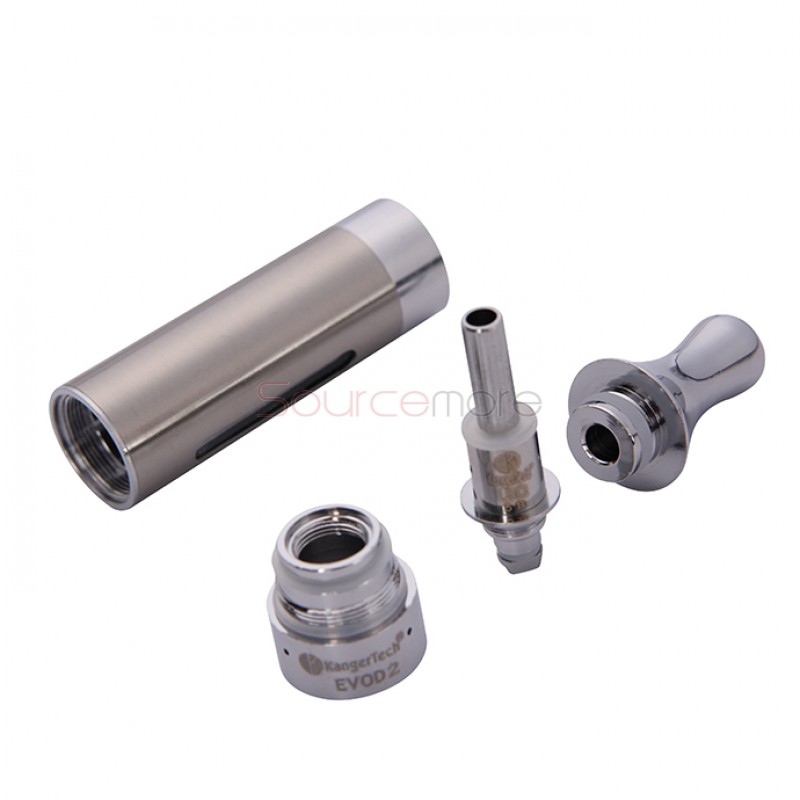 5pcs Kangertech EVOD 2 BDC Pyrex Glass Clearomizer - Silver