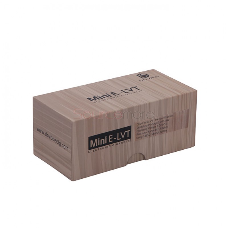 Dovpo Mini E-LVT Box Mod Housing Single 18650 Battery with 2-35W Variable Wattage-Silver