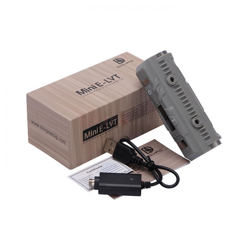 Dovpo Mini E-LVT Box Mod Housing Single 18650 Battery with 2-35W Variable Wattage-Silver