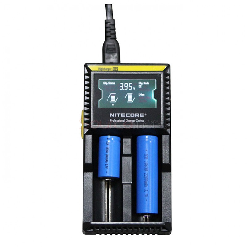 Nitecore D2 Digicharger with 2 Channels for Li-ion Battery - US Plug