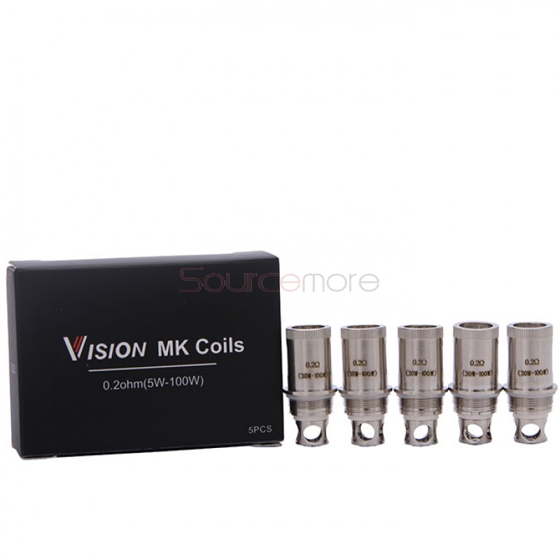 5pcs Vision Coil Head for MK Tank 0.2ohm 