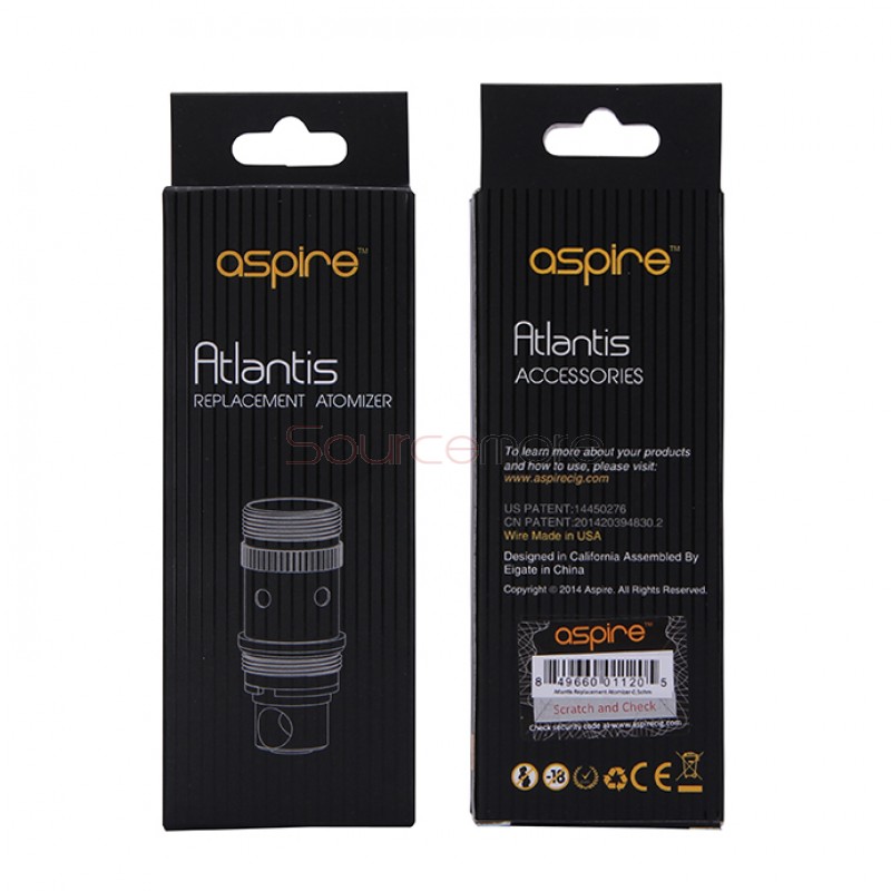 Aspire  BVC Coils for Atlantis/Atlantis 2.0/Atlantis Mega 0.3ohm 5PCS
