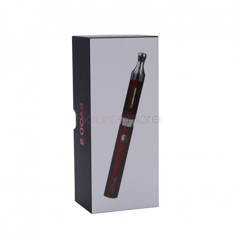Kanger Evod 2 Starter Kit with 1.6ml Atomizer Double Pack Dual Ecigs kits-Red EU Plug  