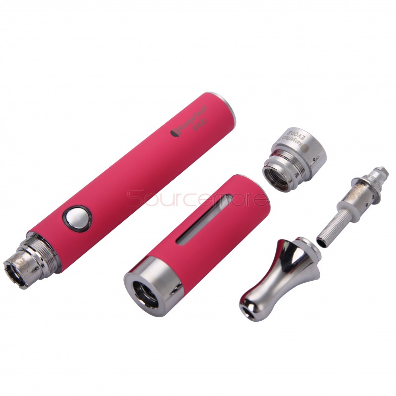 Kanger Evod 2 Starter Kit with 1.6ml Atomizer Double Pack Dual Ecigs kits-Pink EU Plug  