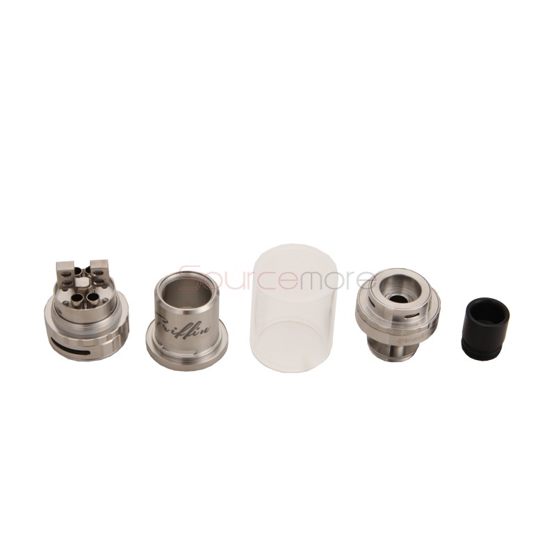 Geek Vape Griffin 25 Plus 5.0ml Bottom Airflow System Tank with 18.9mm Build Deck-Stainless Steel