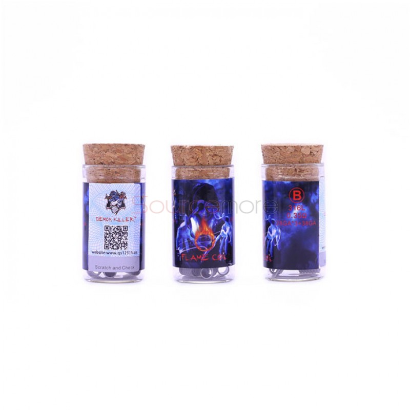 LTQ Demon Killer Heating Wire 0.35ohm for Rebuildable Atomizers 316L 28GA*3+38GA Wire-Flame coil B