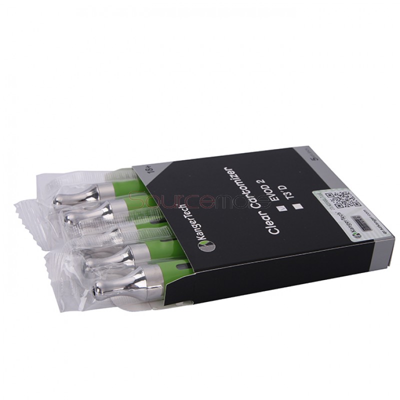 5pcs Kangertech EVOD 2 Clearomizer BDC Pyrex Glass-Green