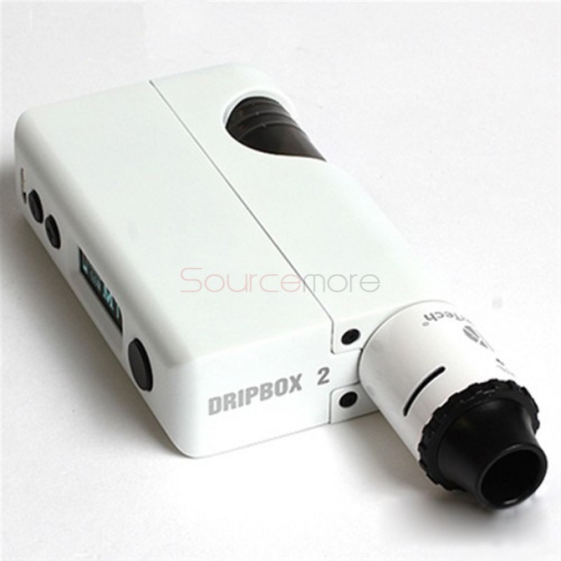 Kanger Dripbox 2 TC 80W Kit Support Ni/Ti/SS Replaceable for Single 18650 Battery- White