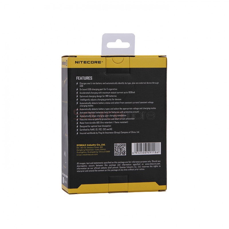 Nitecore I1 Intellicharger with eGo Charging Port-UK Plug