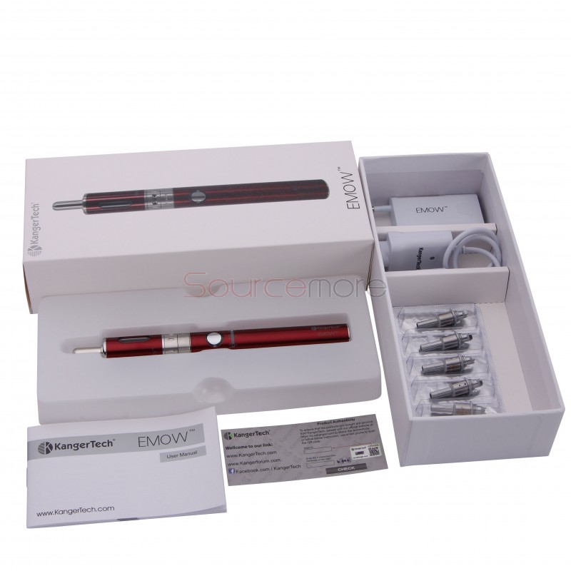 Kanger EMOW Starter Kit 1300mah Battery 1.8ml with EU Plug - Red
