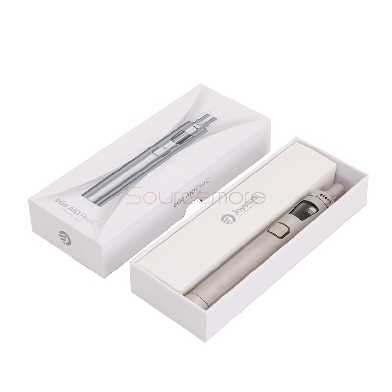 Joyetech eGo AIO Pro C All-in-One Kit 4ml Liquid Capcaity Powered by Single 18650 Cell- Silver