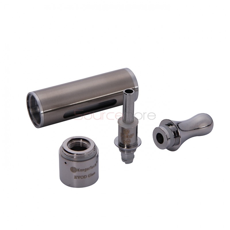 Kangertech EVOD Glass Clearomizer Bottom Dual Coil Clearomizer 1.5ml -Silver