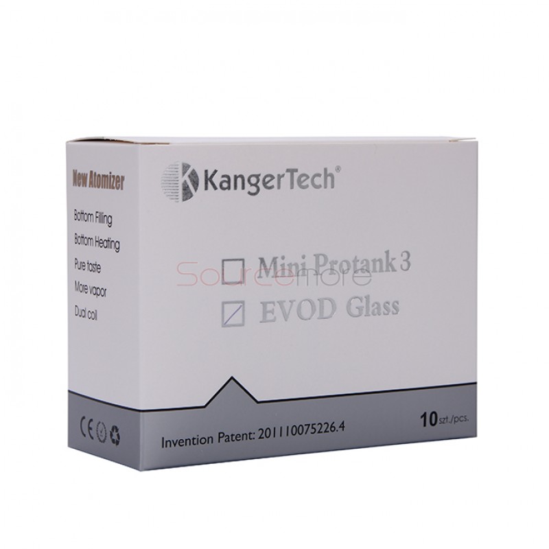 Kangertech EVOD Glass Clearomizer Bottom Dual Coil Clearomizer 1.5ml-Red