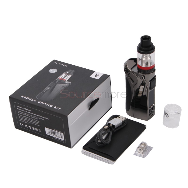 Vaporesso Nebula 100W TC Kit 100W Nebula Mod Powered by Single 26650/18650 Cell with 4ml Veco Plus Tank - Metallic Grey