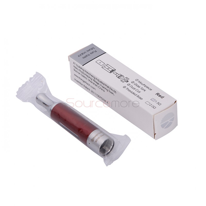 Kangertech EVOD Glass Clearomizer Bottom Dual Coil Clearomizer 1.5ml-Red