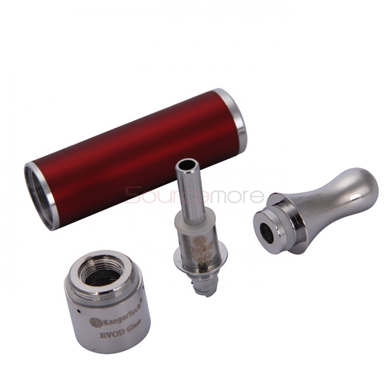 Kangertech EVOD Glass Clearomizer Bottom Dual Coil Clearomizer 1.5ml-Red
