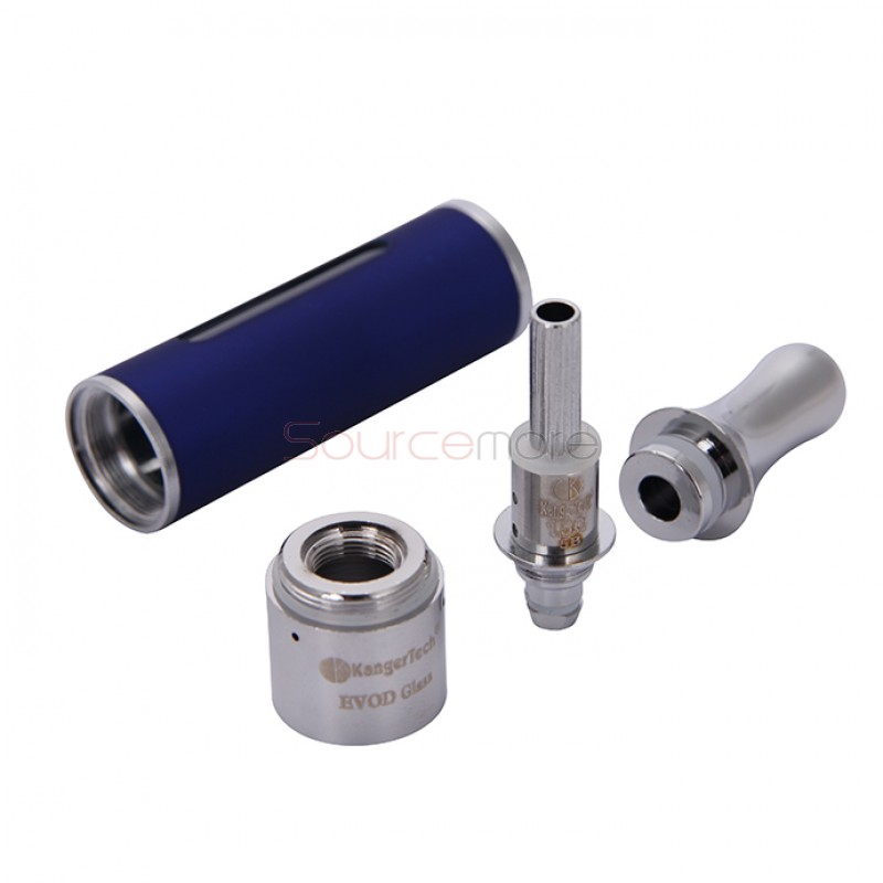Kangertech EVOD Glass Clearomizer Bottom Dual Coil Clearomizer 1.5ml-Blue