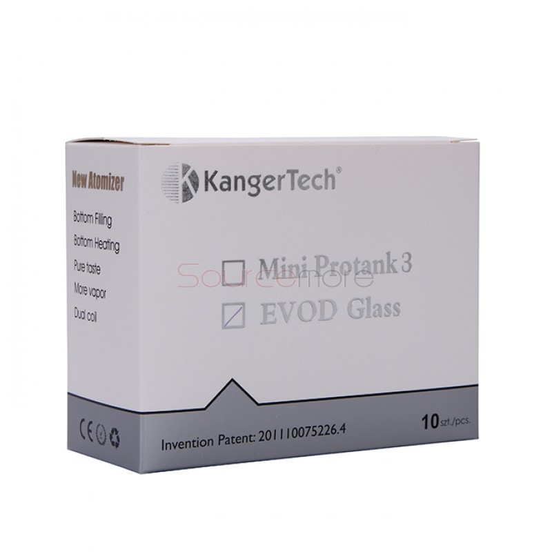 Kangertech EVOD Glass Clearomizer Bottom Dual Coil Clearomizer 1.5ml-Green