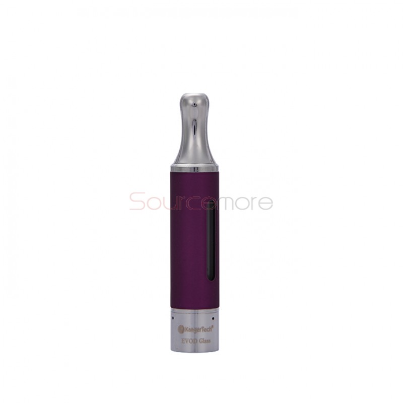 Kangertech EVOD Glass Clearomizer Bottom Dual Coil Clearomizer 1.5ml-Purple