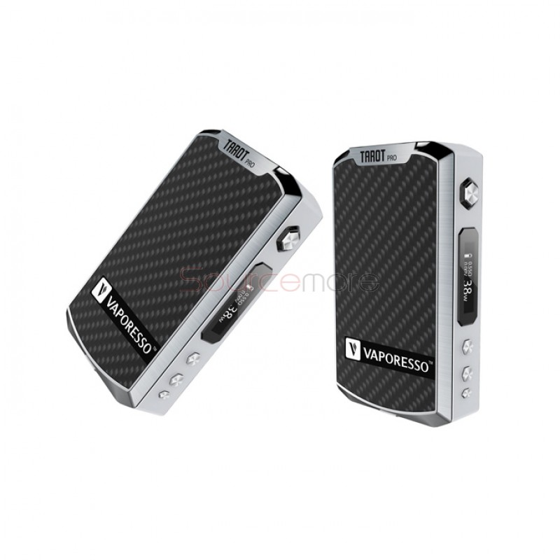 Vaporesso Tarot Pro Mod Powered by Dual 18650 Cells 200W Powerful Upgraded Box Mod Supports TC VW Modes- Silver