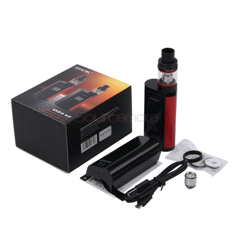 Smok GX2/4 Kit 5ml TFV8 Big Baby Tank with GX2/4 Twins Mission Mod-Black red