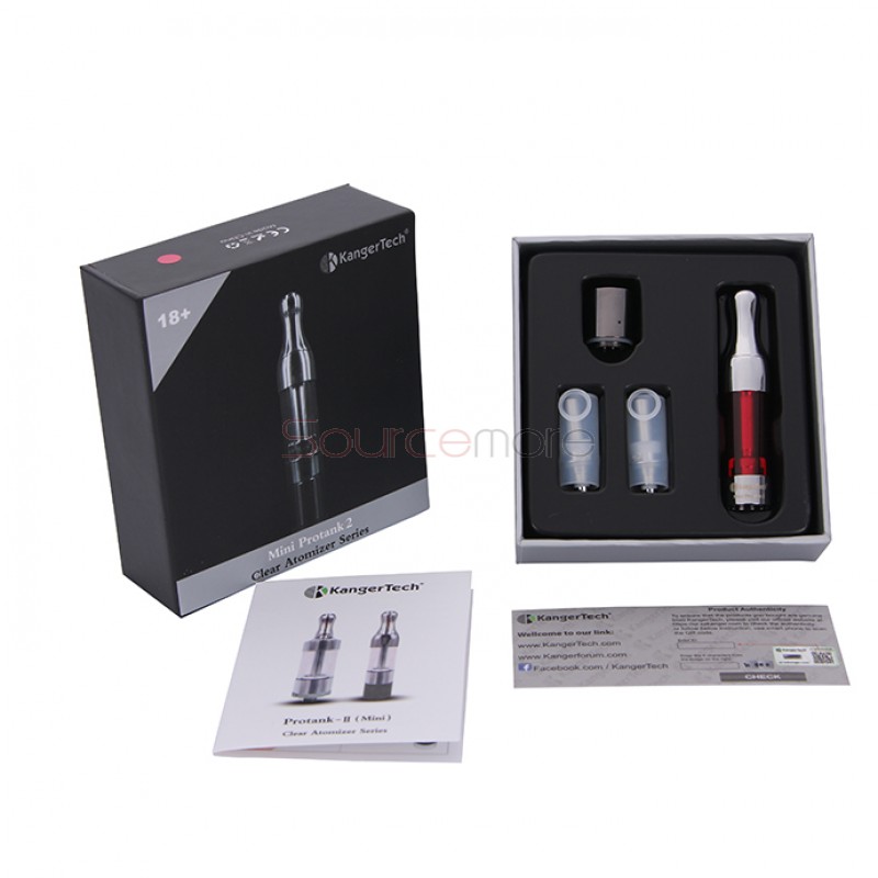 Kanger Mini Protank 2 Clearomizer Kit 1.5ml -Red 