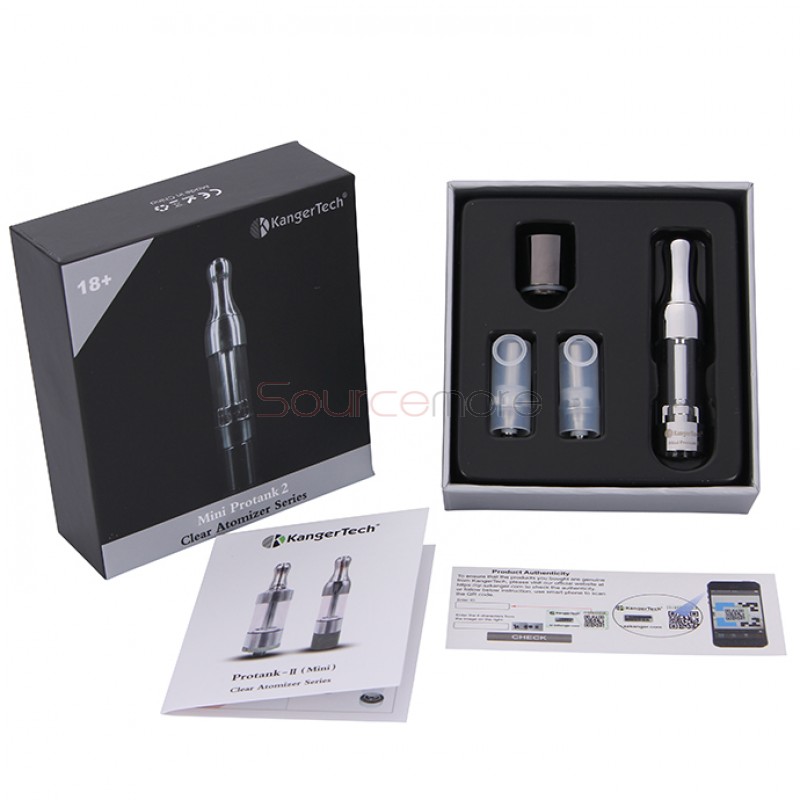 Kanger Mini Protank 2 Clearomizer Kit Glassomize Bottom Coil Atomizer 1.5ml Tank -Clear